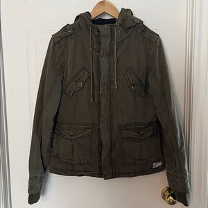 18-TNA Khaki Utility Jacket with Hood